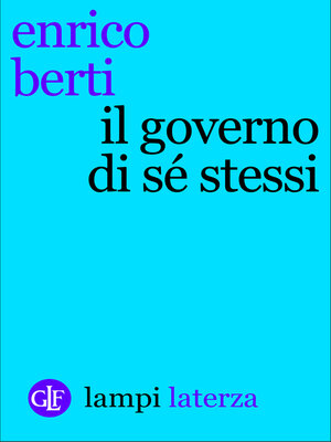 cover image of Il governo di sé stessi